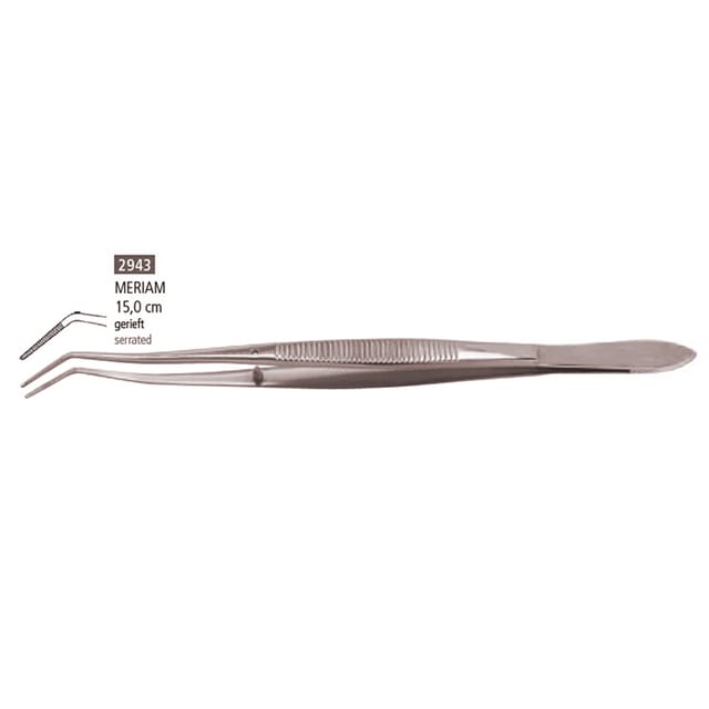 Sword Tweezers Meriam Serrated 15cm, 2943