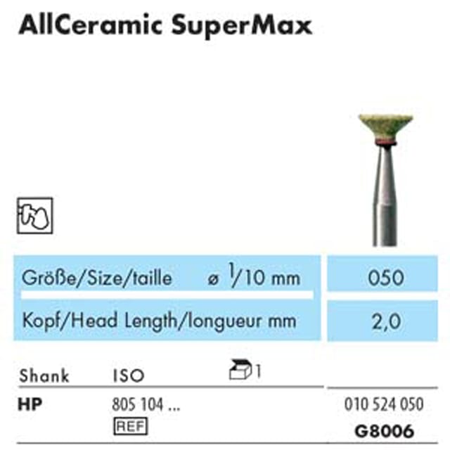 NTI SuperMax AllCeramic HP Disc G8006