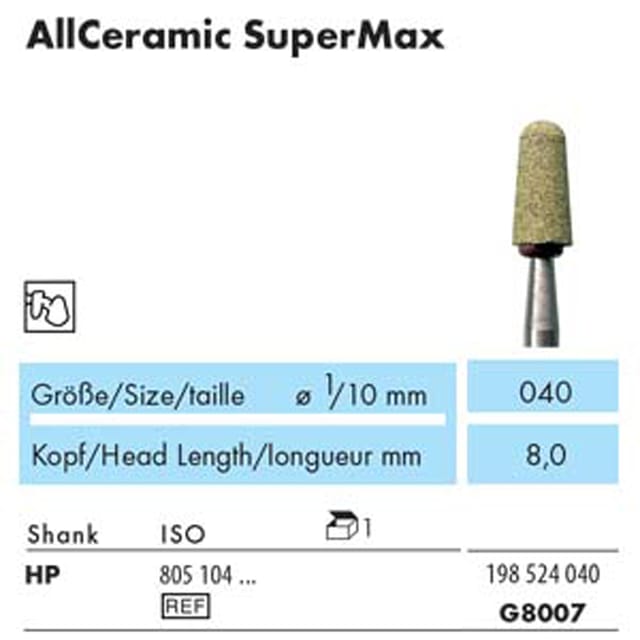 NTI SuperMax AllCeramic HP Taper G8007