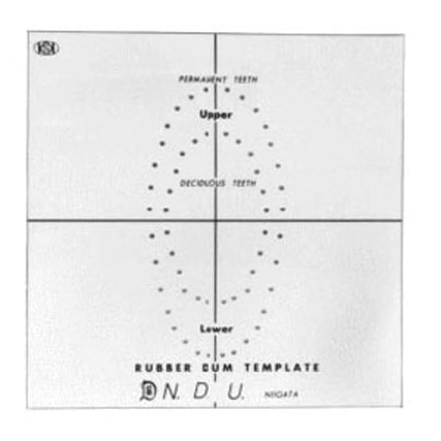 Dentech Rubber Dam Template - Plastic