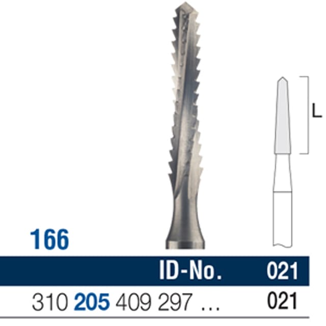 Ela Steel Bur RA Surgical Bone Cutter Fig 166, 409 021