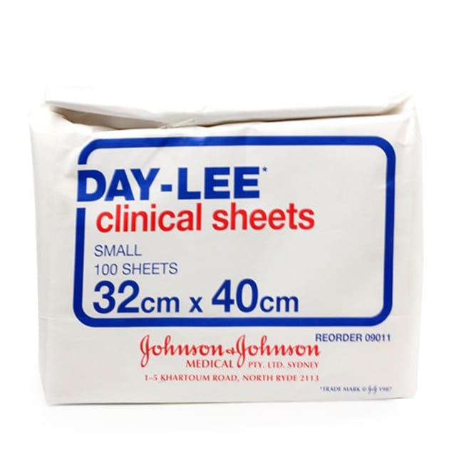 J&J Day-Lee Clinical Sheets - 100 Pack