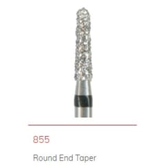 NTI Diamond Bur FG Round End Taper 855 - Pack 5