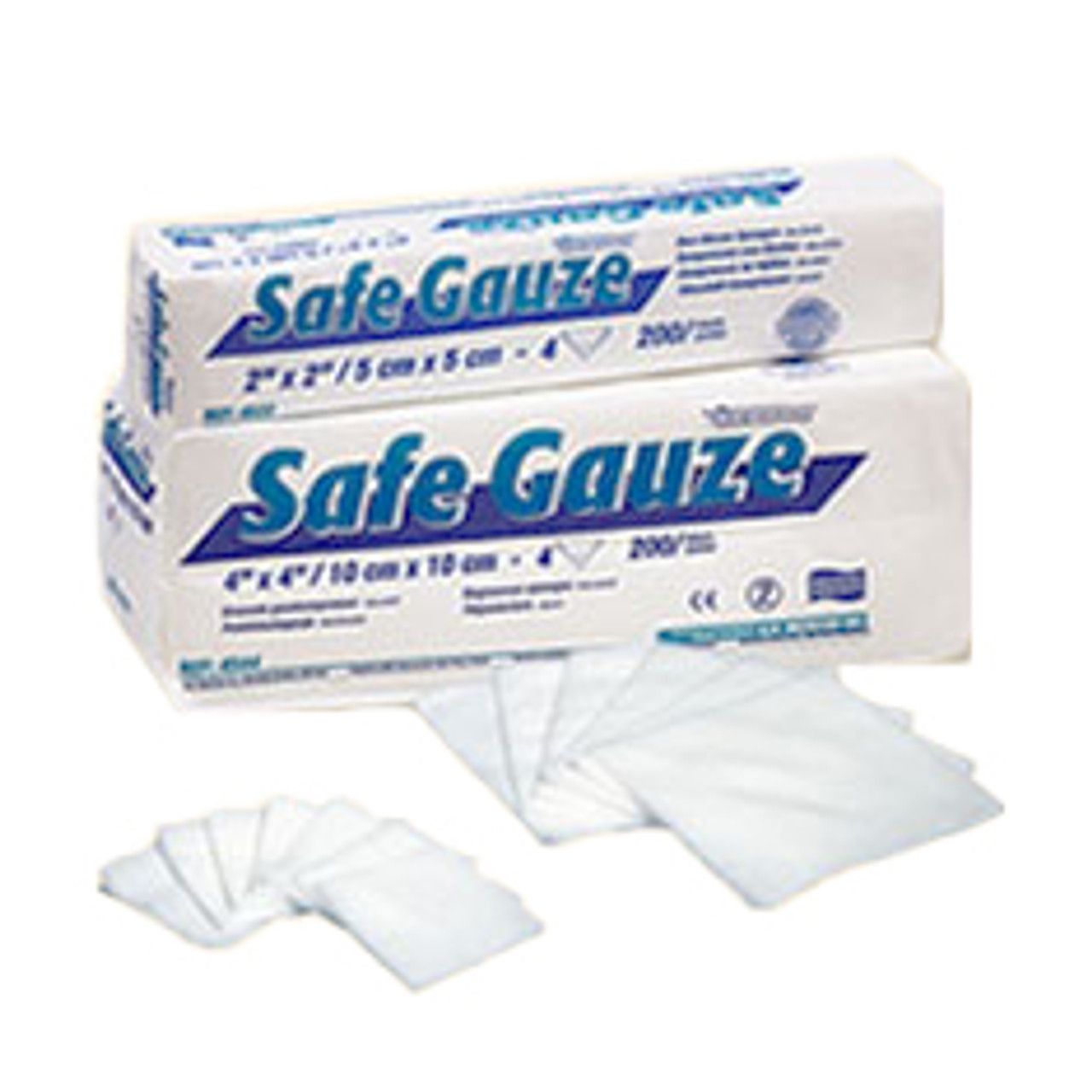 SAFE GAUZE NON WOVEN SPONGES 10X10CM 4PLY X200