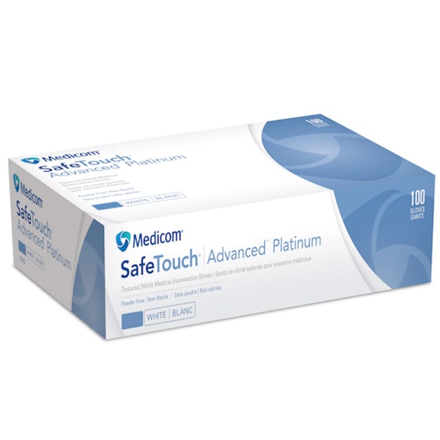 Platinum White Nitrile Gloves PF X-Small Box