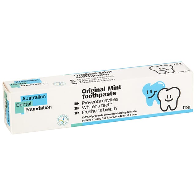 ADF Child & Adult Toothpaste, Original Mint w/F ,115g Tube, 6+ years