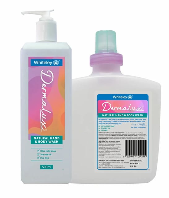 Dermalux Everyday Hand & Body Soap for Everyday Use, 500ml - Each