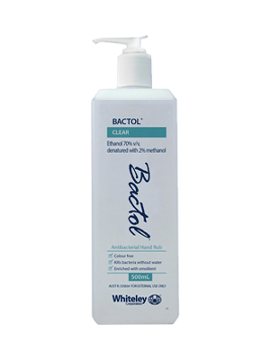 Bactol Clear Antibacterial Hand Rub, 500ml - Each