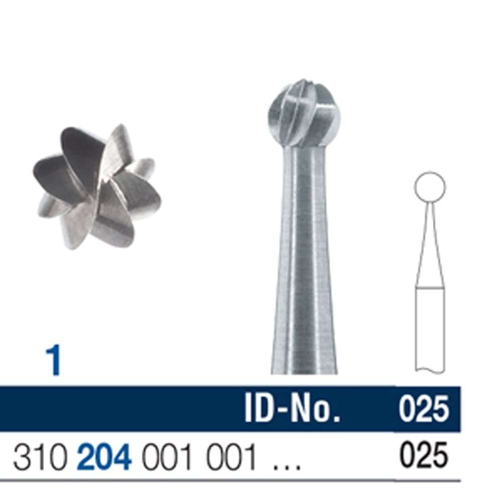 Ela Steel Bur RA Round Fig 1 - Pack 10