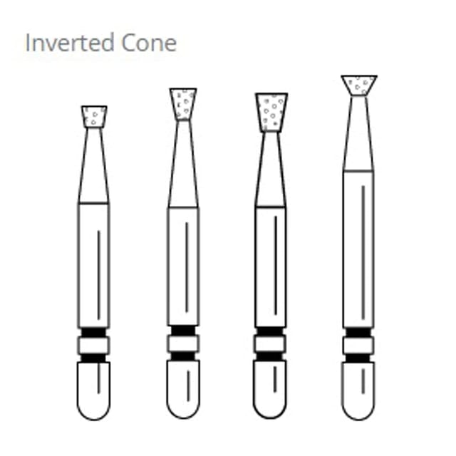 Two Striper Diamond Bur FG Operative Inverted Cone 805 - Pack 5