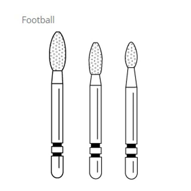 Two Striper Diamond Bur FG Football 368 - Pack 5