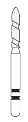 Two Striper Diamond Bur FG 2009.7 TS2000 Flame 862T 014C - Pack 5