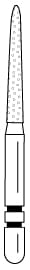 Two Striper Diamond Bur FG 252.SC Gold-Plated Curettage 879K 014M - Pack 5