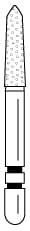 Two Striper Diamond Bur FG 254.SA Gold-Plated Curettage 877K 018M - Pack 5
