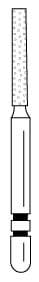 Two Striper FG Diamond Cylinder Flat End 515.8C - Pack 5