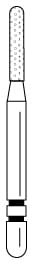 Two Striper FG Diamond Cylinder Round End 573.6C - Pack 5