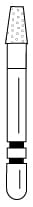 Two Striper FG Diamond Flat End Taper 708.3C - Pack 5