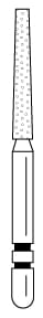 Two Striper FG Diamond Flat End Tapers 722.10 - Pack 5