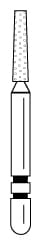 Two Striper FG Diamond Flat End Tapers 722.6C - Pack 5