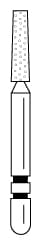 Two Striper Diamond Bur FG 723.6C Flat End Taper 846 016C - Pack 5