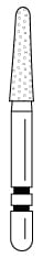 Two Striper FG Diamond Round End Taper 767.7 - Pack 5