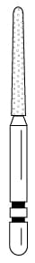Two Striper FG Diamond Round End Taper 781.10 - Pack 5