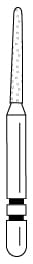 Two Striper FG Diamond Round End Taper 781.8 - Pack 5