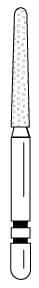 Two Striper FG Diamond Round End Taper 782.10 - Pack 5