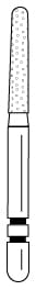 Two Striper FG Diamond Round End Taper 783.8C - Pack 5