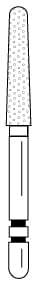 Two Striper FG Diamond Round End Taper 784.10 - Pack 5