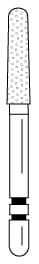 Two Striper FG Diamond Round End Taper 784.8 - Pack 5