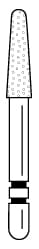 Two Striper FG Diamond Round End Taper 785.7 - Pack 5