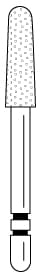 Two Striper FG Diamond Round End Taper 790.8 - Pack 5