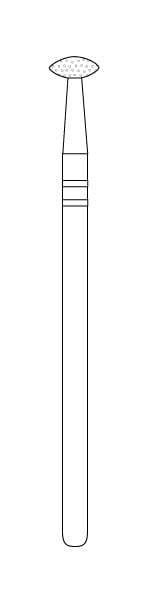 Two Striper Diamond Lab Bur X884C -Pack 1
