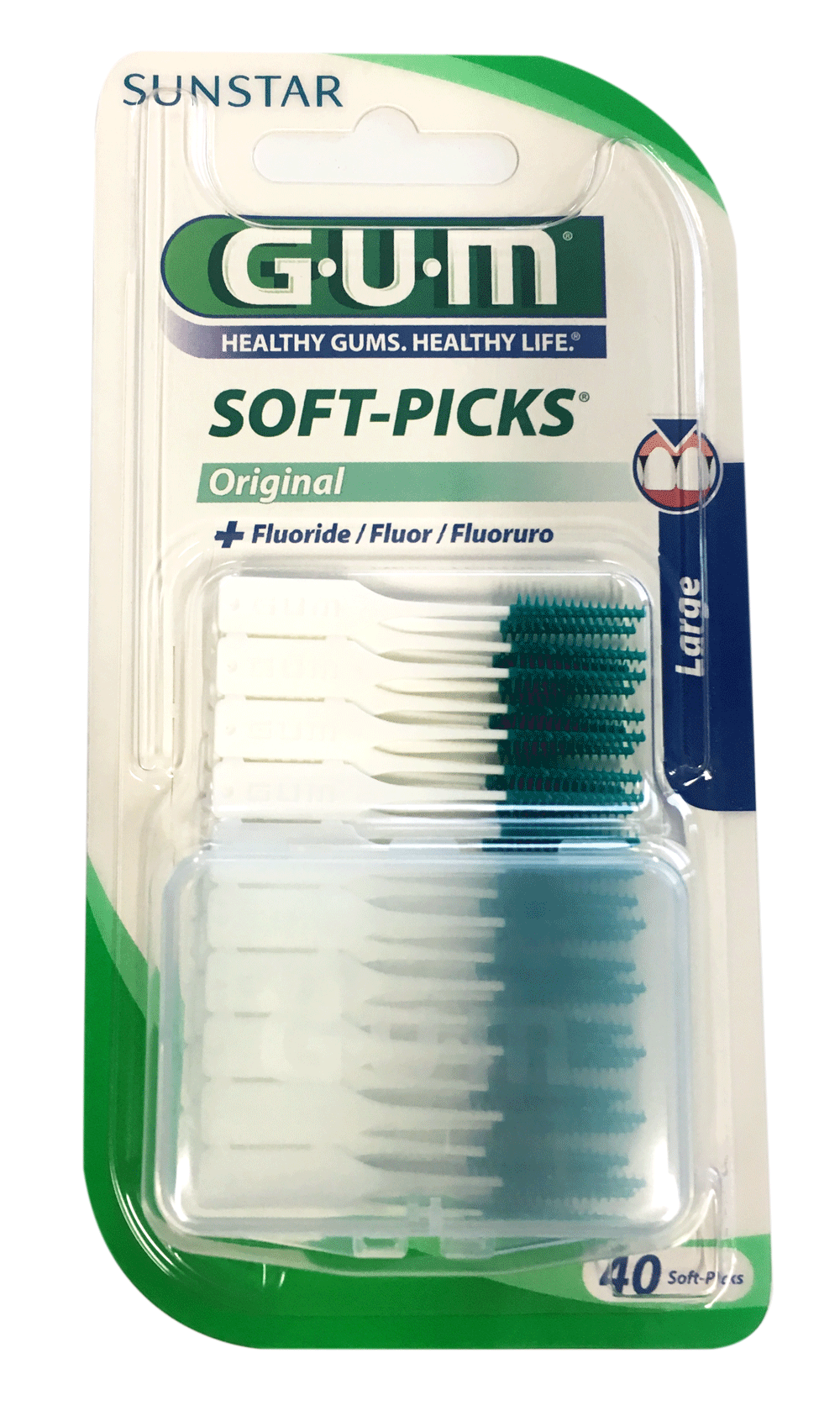 Gum Interdental Soft Picks Original, Large, 634MA40 - Pack 40
