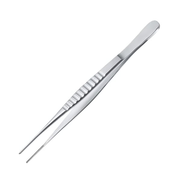 Atraumatic Tweezers Debakey 15cm Fine Straight with  Delicate Tip 1.5mm, 1225-15