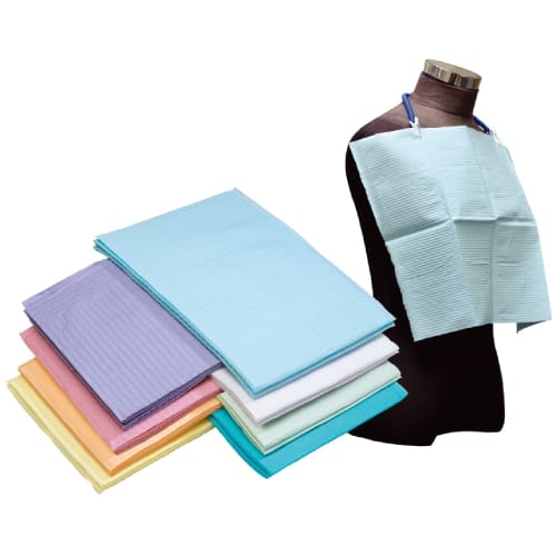 Medicom Dry-Back Dental Bib 2+1 Ply - Pack 500