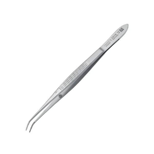 Tweezers Perry Curved Serrated 12.5cm, 2913
