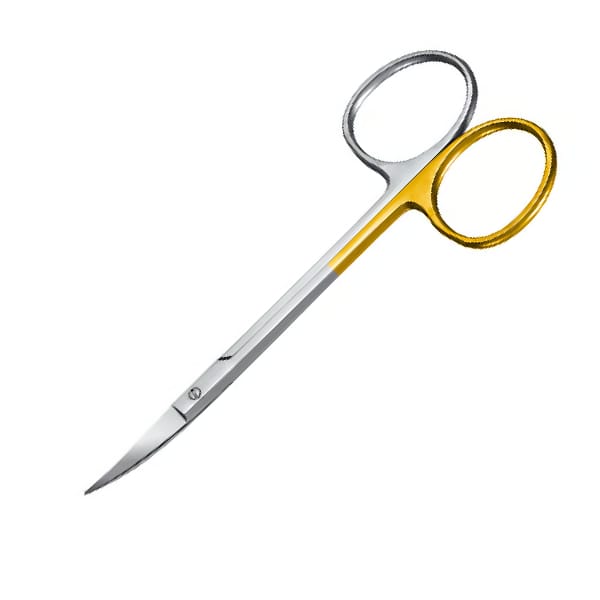 Iris Scissors Curved 11.5cm SuperCut One Blade Micro Serrated, 1111-400