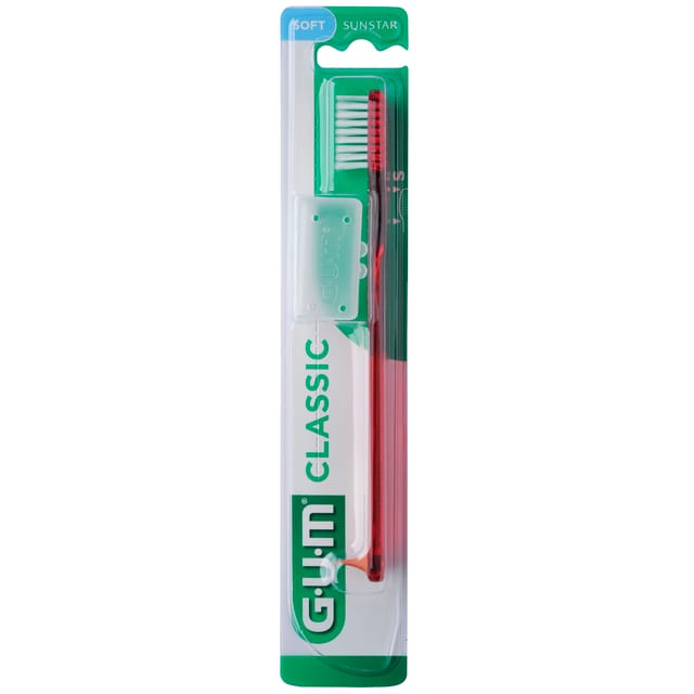 Gum Classic Toothbrush Soft, 4-Row Compact, 409BTM2 - Asst Colours Pack 12