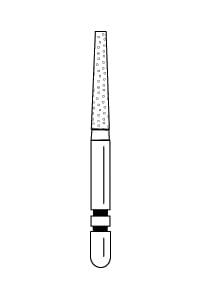 Two Striper Diamond Bur FG 703.8F Flat End Taper 847 018F - Pack 5