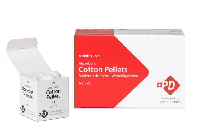 PD Cotton Pellet Refill 3gm box - Pack 6