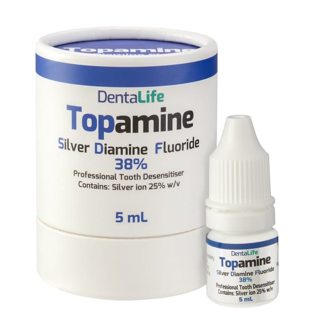 Topamine SDF (Silver Diamine Fluoride),  Silver ion 25% w/v - 5ml Bottle