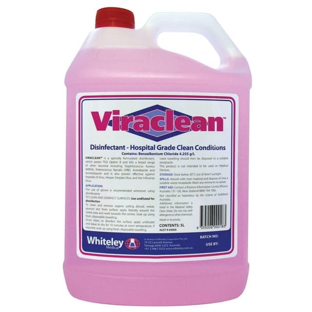 Viraclean  Hospital Grade Disinfectant, 5 Litres - Each