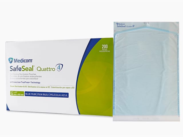 SafeSeal Quattro Sterilization Pouches 305mmx432mm - Pack 200