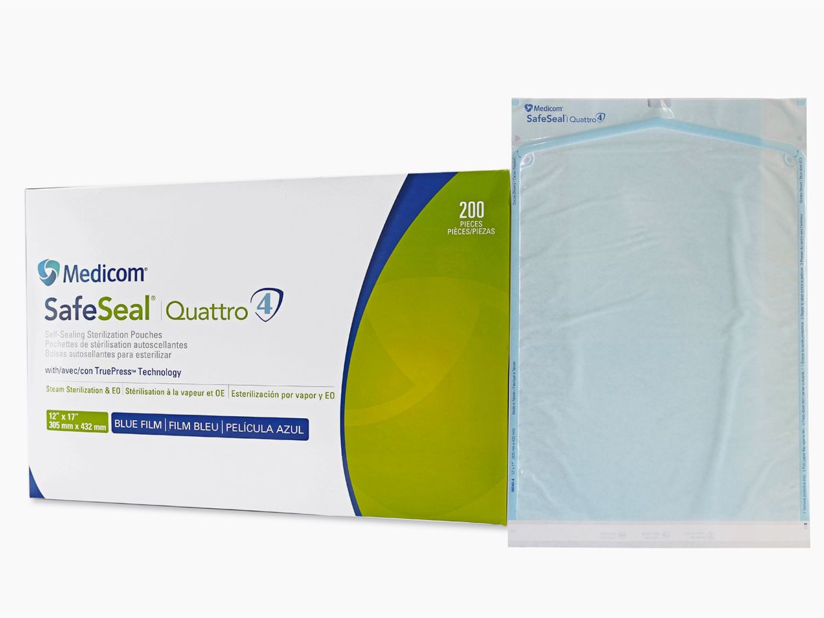 SafeSeal Quattro Sterilization Pouches 305mmx432mm - Pack 200