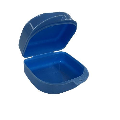 Plastic Denture Box Blue - Pce / Retainer / Mouth Guard
