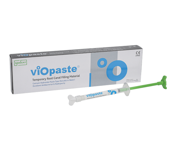 VioPaste Premixed Temporary Calcium Hydroxide Paste with Barium Sulphate - 2g Syringe plus Dispensing Tips & Endo Stop