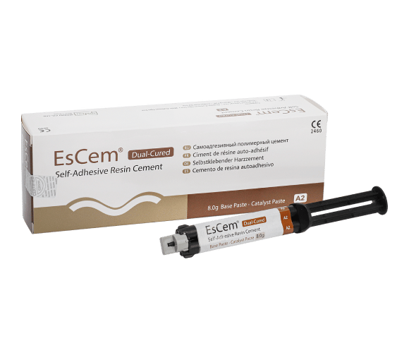 EsCem Dual-Cured Self-Adhesive Resin Cement - 8g Syringe plus Mixing Tips