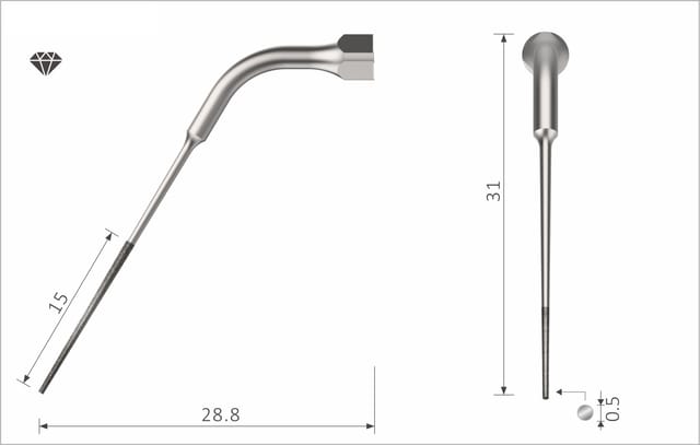 Xpedent Tips suitable for EMS Scaling Devices, XP-E4D - Each